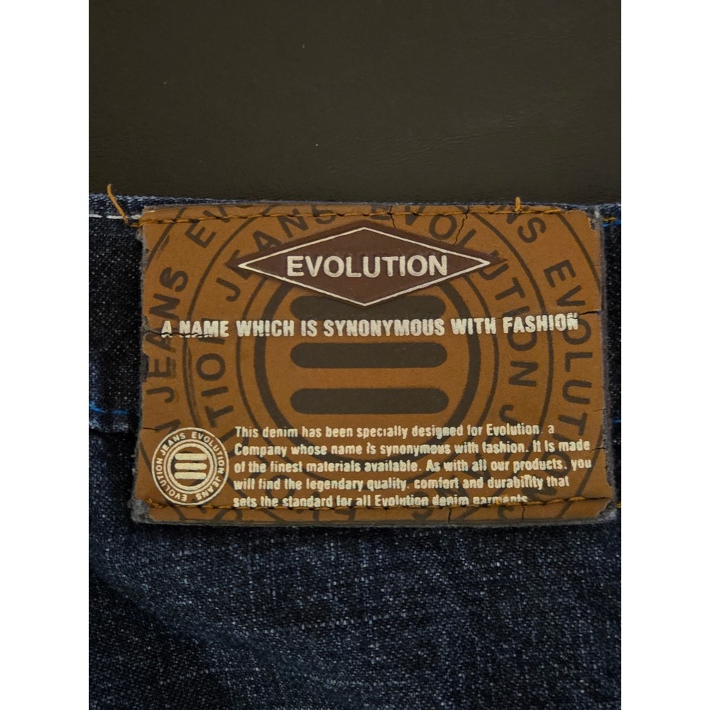 Evolution 1972 Extra Baggy Jeans Mens‎ 38x29 Dark Wash Wide Leg Denim Streetwear - Picture 6 of 10
